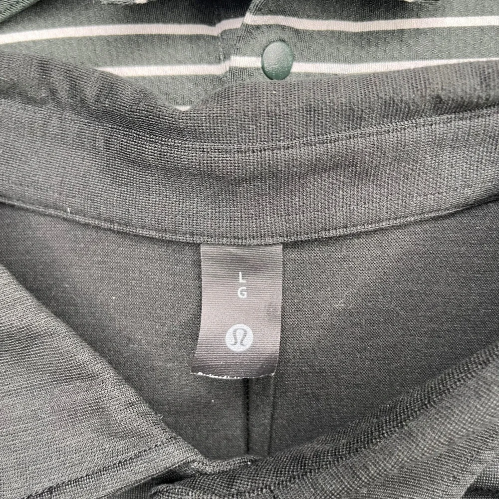 Lululemon Mens Metal Vent Tech Polo Shirt Bundle Black Green Striped Size Large